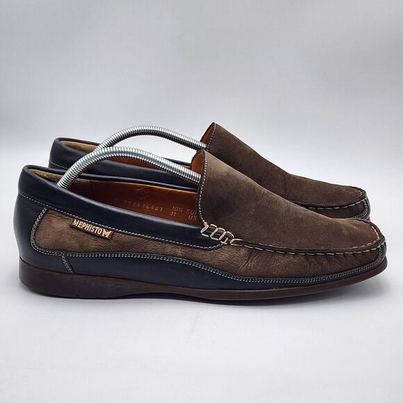 Mephisto Men\'s Baduard Loafer‎ Size 11 Slip On Cool-Air Shoe Brown Nubuck Comfy main image 9